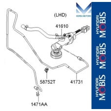 mobis 41-416 clutch master cylinder set for sorento 2006-10